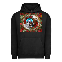 Pigment Black american football helmet and leopard Urban Hoodie - NancyCooperArtShop
