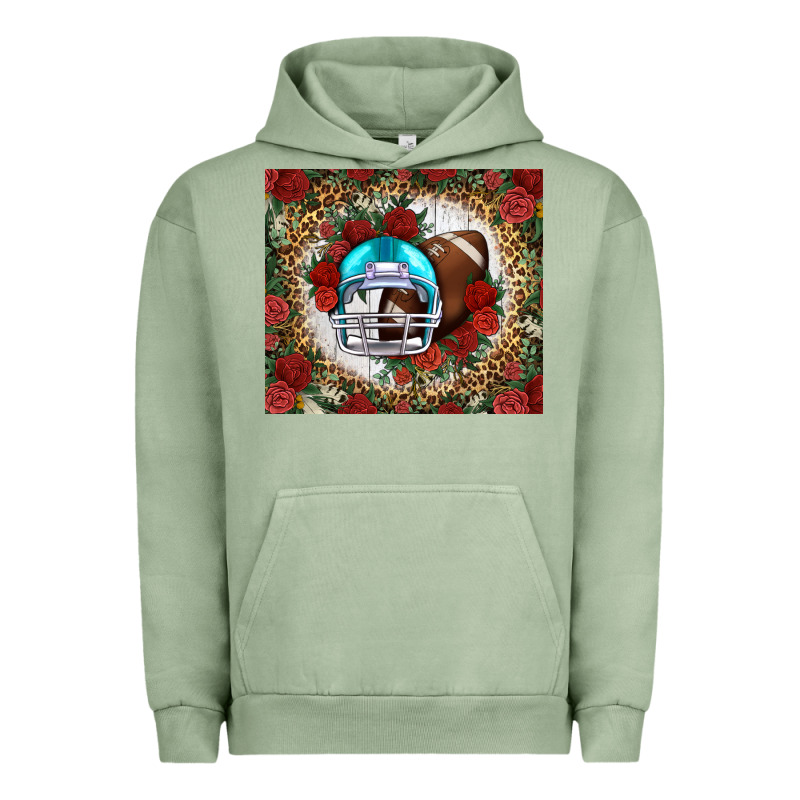American Football Helmet And Leopard Urban Hoodie by NancyCooperArtShop | Teevron