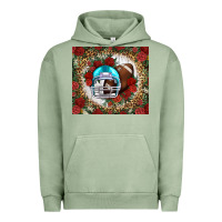 Pigment Oil Green american football helmet and leopard Urban Hoodie - NancyCooperArtShop