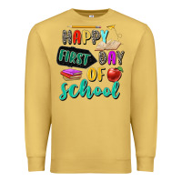Antique Gold happy first day of school Premium Sweatshirt - Zillion Design Studio