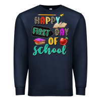 Navy happy first day of school Premium Sweatshirt - Zillion Design Studio