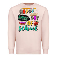 Pale Pink happy first day of school Premium Sweatshirt - Zillion Design Studio