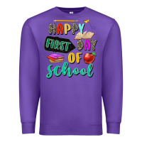 Purple happy first day of school Premium Sweatshirt - Zillion Design Studio
