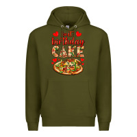 Army Green best birthday cake pizza Premium Hoodie - AdoDesignShop
