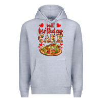 Heather Grey best birthday cake pizza Premium Hoodie - AdoDesignShop