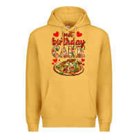 Mustard best birthday cake pizza Premium Hoodie - AdoDesignShop