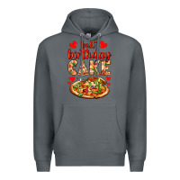 Rock best birthday cake pizza Premium Hoodie - AdoDesignShop