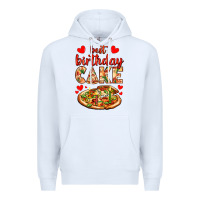 White best birthday cake pizza Premium Hoodie - AdoDesignShop