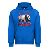Cobalt just a girl who loves pandas Urban Hoodie - LillyAllenDesigns