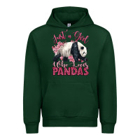 Forest Green just a girl who loves pandas Urban Hoodie - LillyAllenDesigns