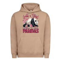Pigment Burro just a girl who loves pandas Urban Hoodie - LillyAllenDesigns
