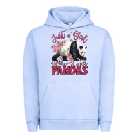 Pigment Grape Ice just a girl who loves pandas Urban Hoodie - LillyAllenDesigns