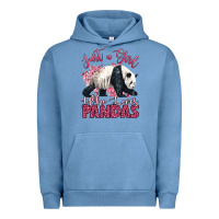 Pigment Pebble Blue just a girl who loves pandas Urban Hoodie - LillyAllenDesigns