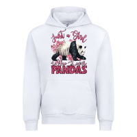 White just a girl who loves pandas Urban Hoodie - LillyAllenDesigns