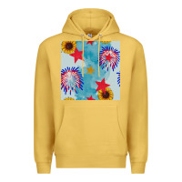 Antique Gold patriotic fireworks and sunflower Premium Hoodie - BundleAndBundleShop