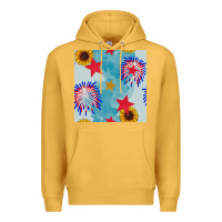 Mustard patriotic fireworks and sunflower Premium Hoodie - BundleAndBundleShop
