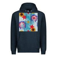 Patriotic Fireworks And Sunflower Premium Hoodie | Teevron
