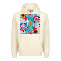 Sandshell patriotic fireworks and sunflower Premium Hoodie - BundleAndBundleShop