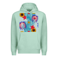 Seafoam patriotic fireworks and sunflower Premium Hoodie - BundleAndBundleShop