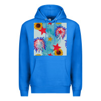 True Royal patriotic fireworks and sunflower Premium Hoodie - BundleAndBundleShop