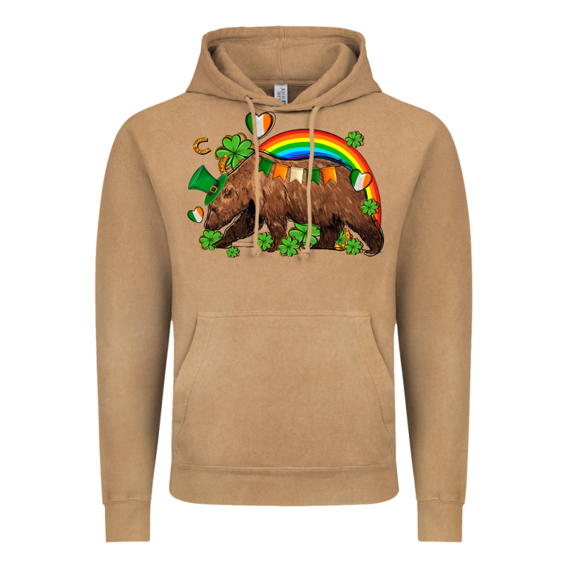 St Patricks Bear Ado Vintage Hoodie by AdoDesignShop | Teevron