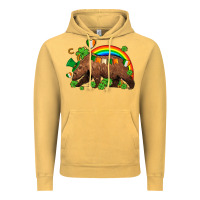 Vintage Mustard st patricks bear ado Vintage Hoodie - AdoDesignShop