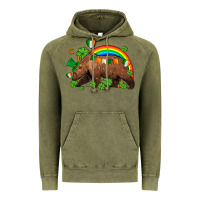 Vintage Olive st patricks bear ado Vintage Hoodie - AdoDesignShop