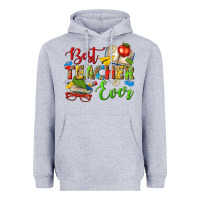 Heather Grey best teacher ever Heavyweight Hoodie - texasbilliewilder