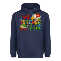 Navy best teacher ever Heavyweight Hoodie - texasbilliewilder