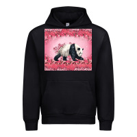 Black Panda With Sakura Blooms Urban Hoodie - LillyAllenDesigns