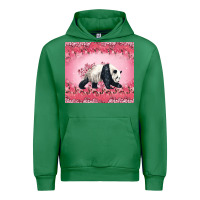 Emerald Panda With Sakura Blooms Urban Hoodie - LillyAllenDesigns