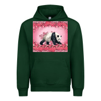 Foreset Green Panda With Sakura Blooms Urban Hoodie - LillyAllenDesigns