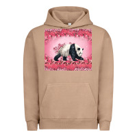 Pigment Burro Panda With Sakura Blooms Urban Hoodie - LillyAllenDesigns