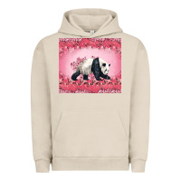 Pigment French Oak Panda With Sakura Blooms Urban Hoodie - LillyAllenDesigns