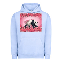 Pigment Grape Ice Panda With Sakura Blooms Urban Hoodie - LillyAllenDesigns