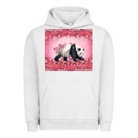 Pigment Lunar Rock Panda With Sakura Blooms Urban Hoodie - LillyAllenDesigns