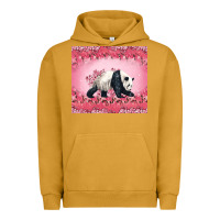 Pigment Peanut Butter Panda With Sakura Blooms Urban Hoodie - LillyAllenDesigns