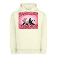 Pigment Pistachio Panda With Sakura Blooms Urban Hoodie - LillyAllenDesigns
