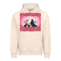 Sandshell Panda With Sakura Blooms Urban Hoodie - LillyAllenDesigns