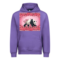 Tulip Panda With Sakura Blooms Urban Hoodie - LillyAllenDesigns