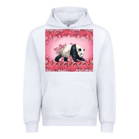 White Panda With Sakura Blooms Urban Hoodie - LillyAllenDesigns