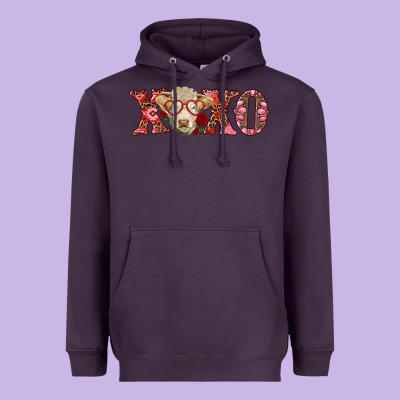 Xoxo Charolais Cow Heavyweight Hoodie Designed By Ranaportraitstore