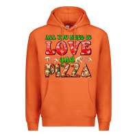 Carrot all you need is love and pizza Premium Hoodie - AdoDesignShop