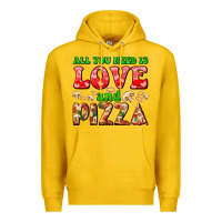 Lemon all you need is love and pizza Premium Hoodie - AdoDesignShop