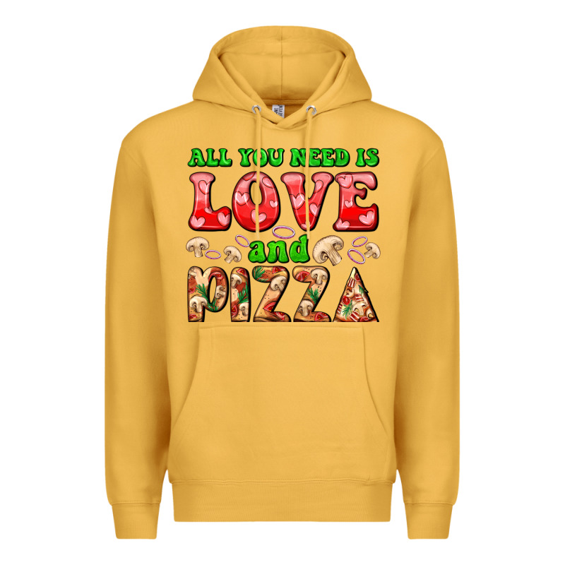 All You Need Is Love And Pizza Premium Hoodie by AdoDesignShop | Teevron