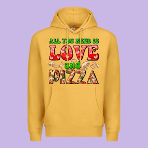 All You Need Is Love And Pizza Premium Hoodie Designed By Adodesignshop