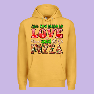 All You Need Is Love And Pizza Premium Hoodie Designed By Adodesignshop