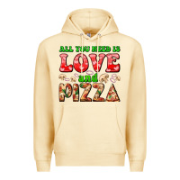 Pina Colada all you need is love and pizza Premium Hoodie - AdoDesignShop