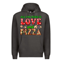 Smoke all you need is love and pizza Premium Hoodie - AdoDesignShop
