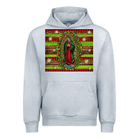 Heather Grey our lady of Guadalupe Christmas Urban Hoodie - Jasminsmagicworld
